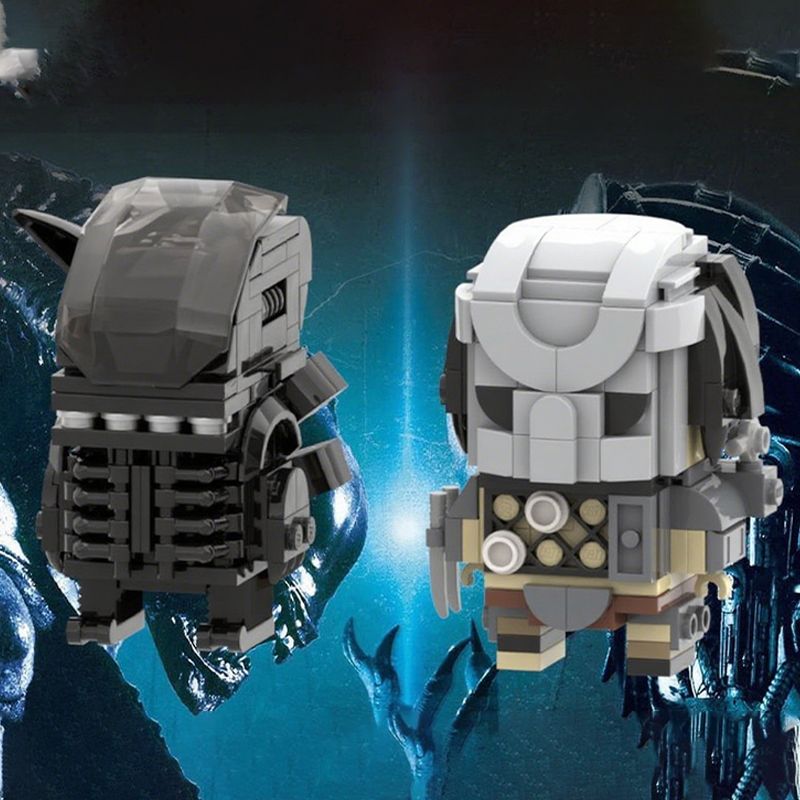 Model Kit Vs Figure - 322ピース MOC プレデターVSエイリアン ブロックフィギュア モデル 組み立てキット