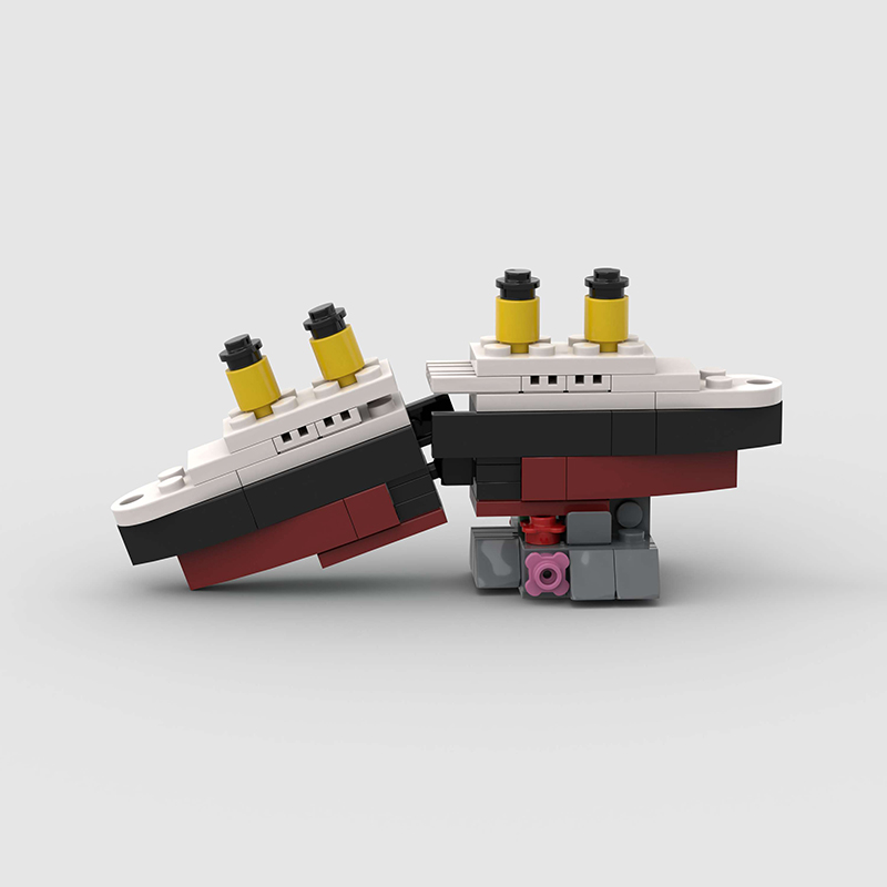 Model Kit Lucario - ミニ RMS タイタニック沈没船モデル半分に壊れる MOC ビルディングブロックレンガボートキット建設セットギフト大人子供