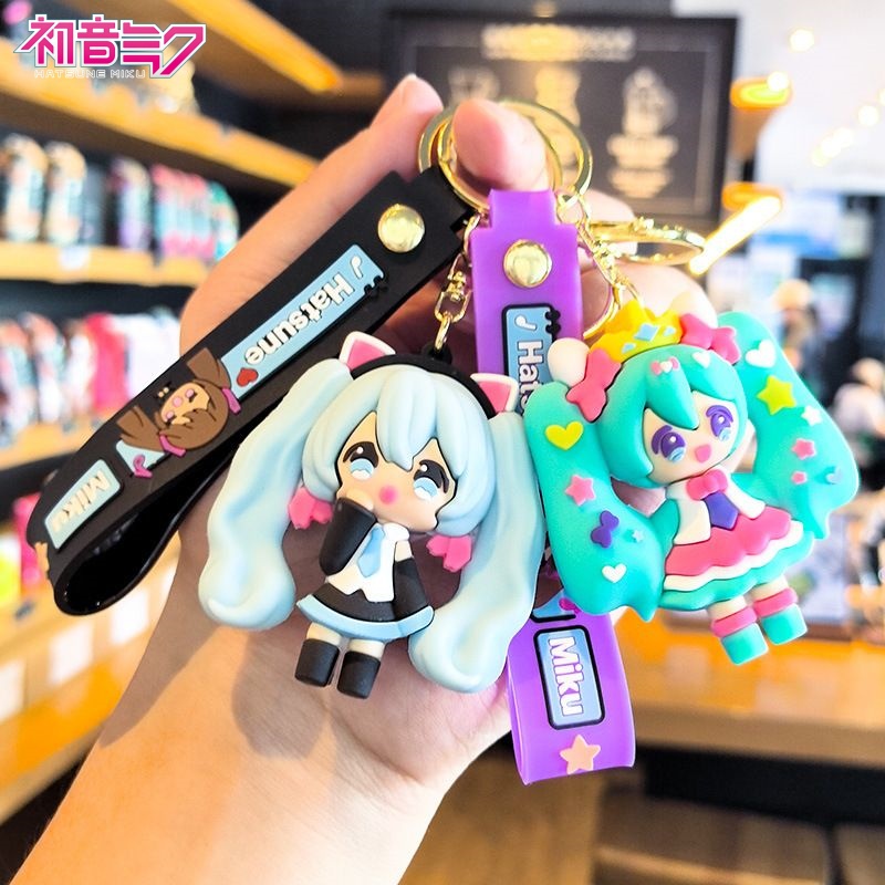 Model Kit Cars - 初音ミクキーホルダー漫画かわいいで楽しいインスタイルアニメ人形バッグペンダント漫画小物車ハンガーバックパックペンダントギフト
