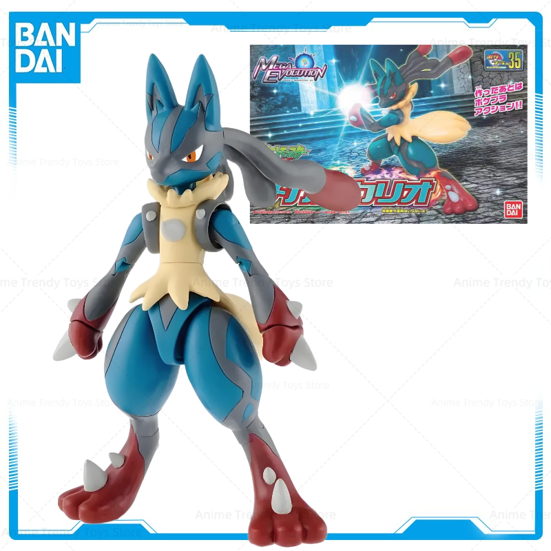 Model Kit Lucario - 在庫ありバンダイオリジナルポケモンポケプラメガルカリオ Aninm フルアクション組立フィギュア模型玩具ギフト WY