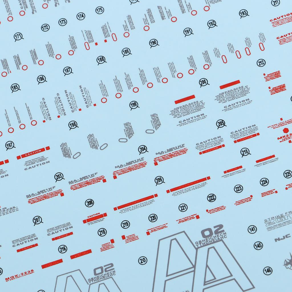 Waterslide Decal Paper - ウォータースライドペーパーモデルステッカーフィギュアデカールペースト PG 1/60 アニメTV映画カスタムボディアイデコレーション用