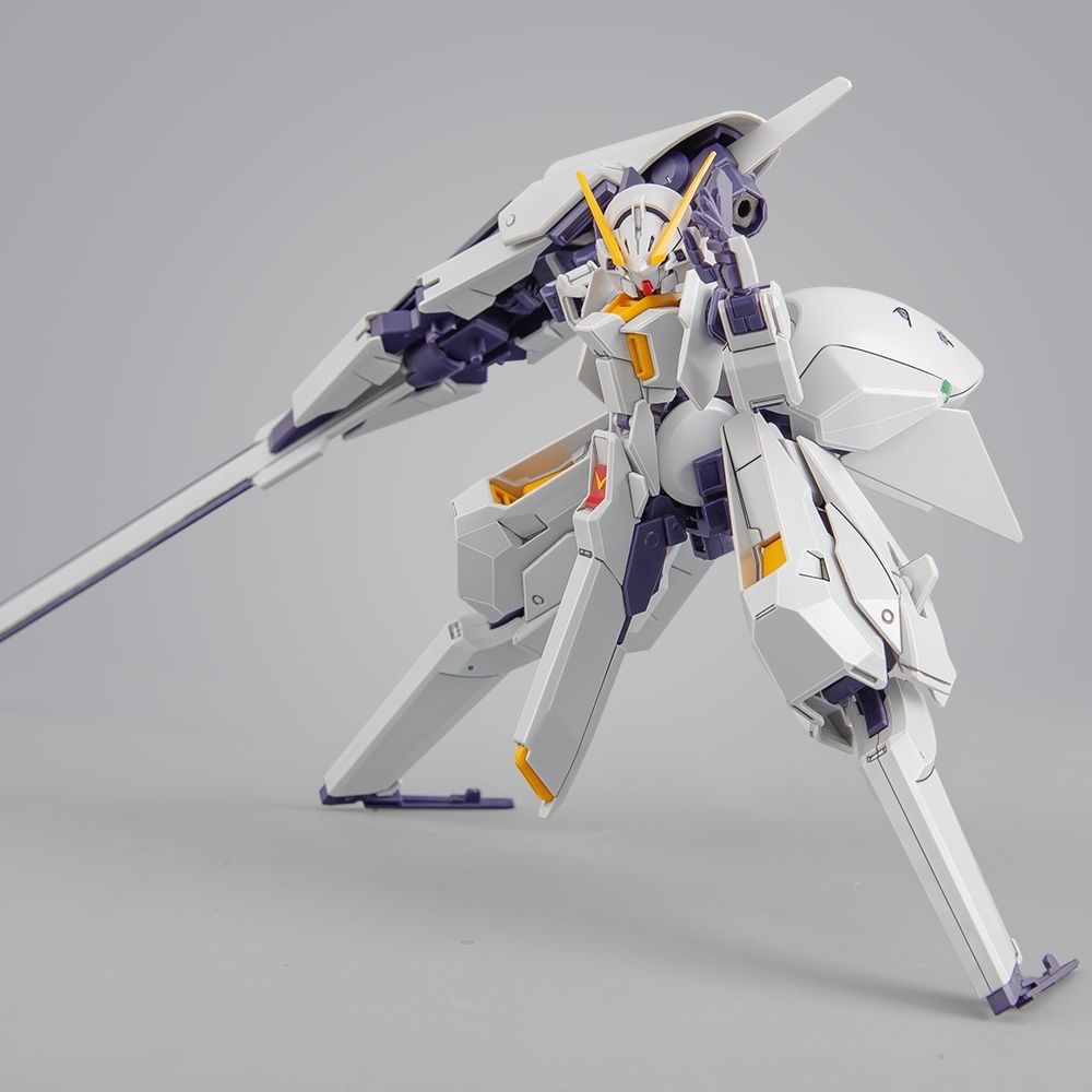 Model Kit Gundam - 1/144 HG RX-124 TR-6 ウォンドワートガンダムモデルキット、白紫変形メカ、ロングサイコブレード付きアニメコレクタブルアセンブリ