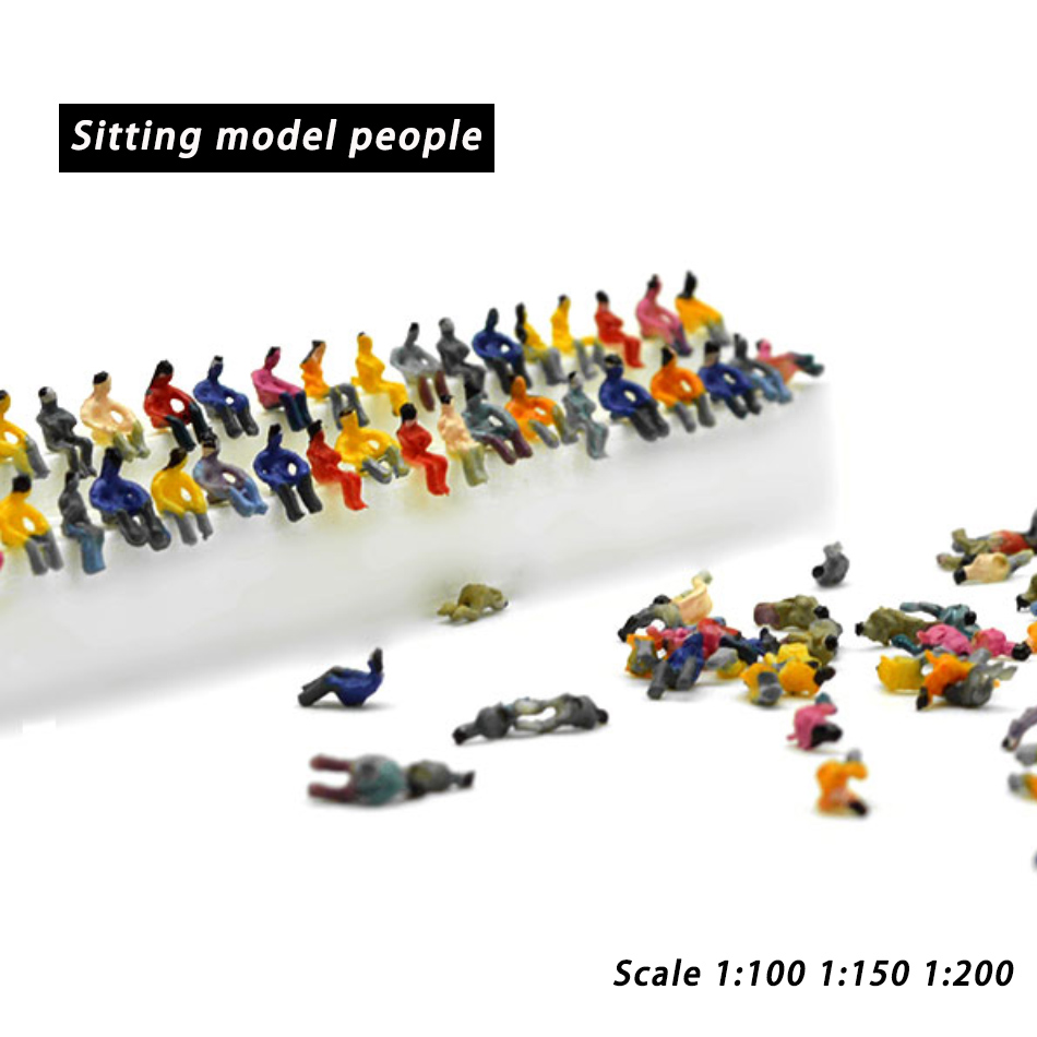 Model Kit Locomotive - Scale1:100-200 ミニチュア人物モデル座っている ABS フィギュア人 HO 列車建物砂テーブルシーンレイアウトジオラマキット
