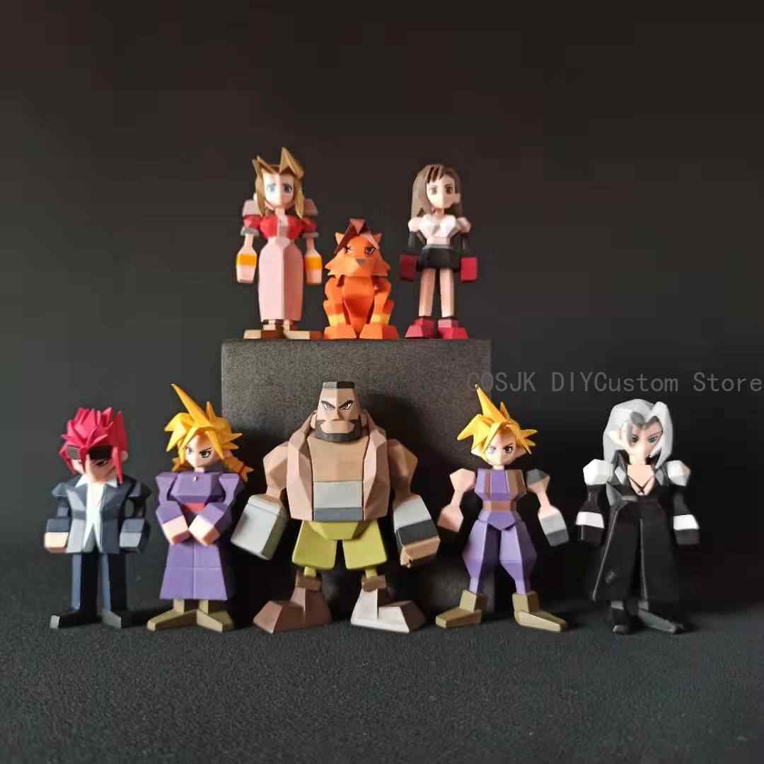 Model Kit Final Fantasy - ゲームファイナルファンタジー XIV エアリス・ゲインズブール ティファ・ロックハート バレット・ウォレス レッド