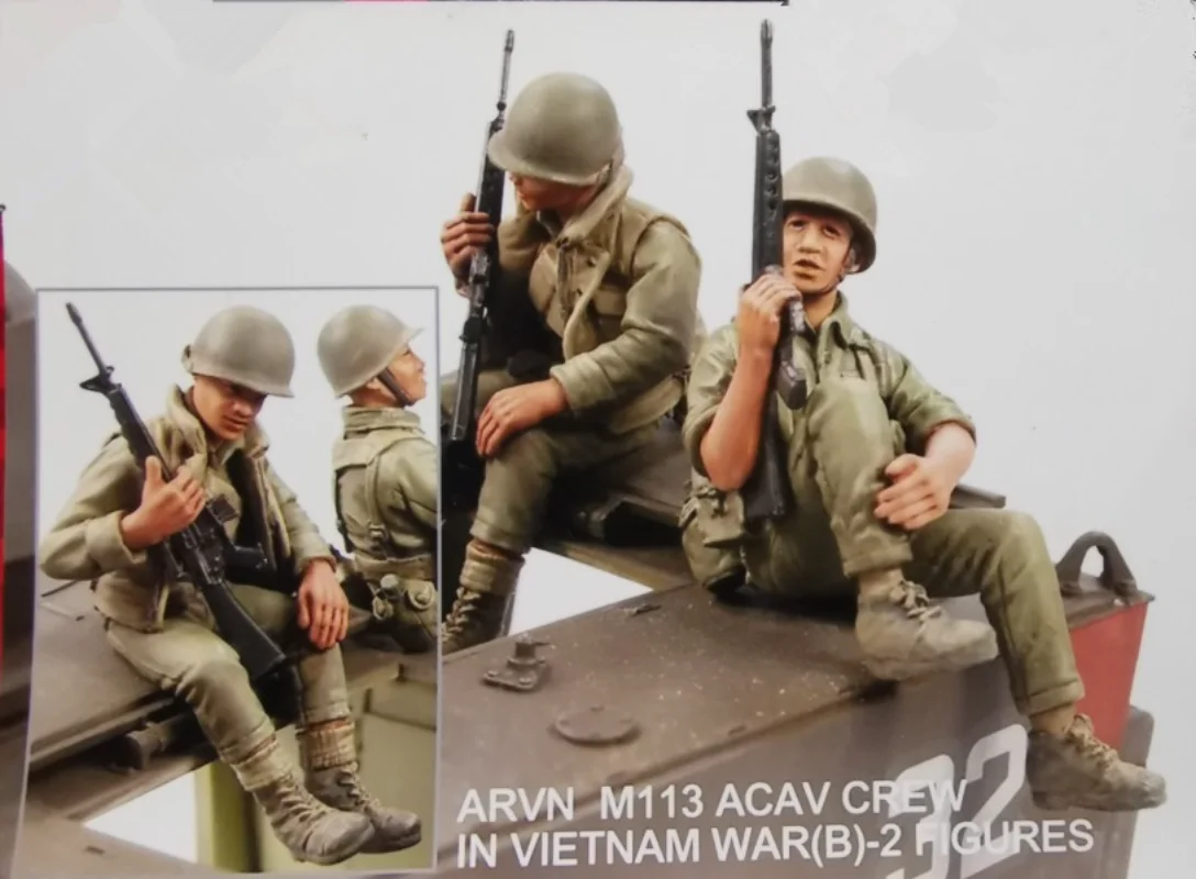 Model Kit Reshiram - 1/35 スケール レジンフィギュア組み立てモデルキット ベトナム戦争 米軍装甲部隊 2人
