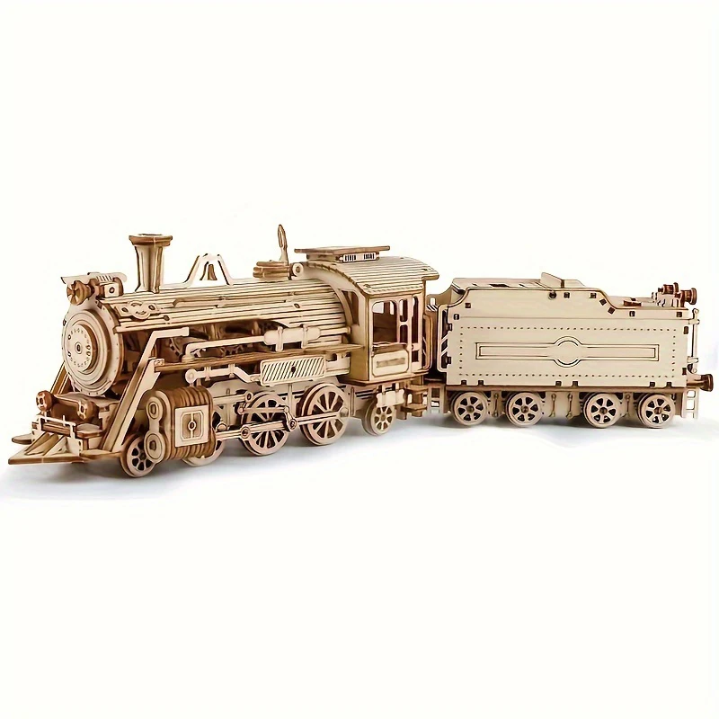 Model Kit Locomotive - 機関車 3D 木製パズル スケールモデル DIY モデルキット