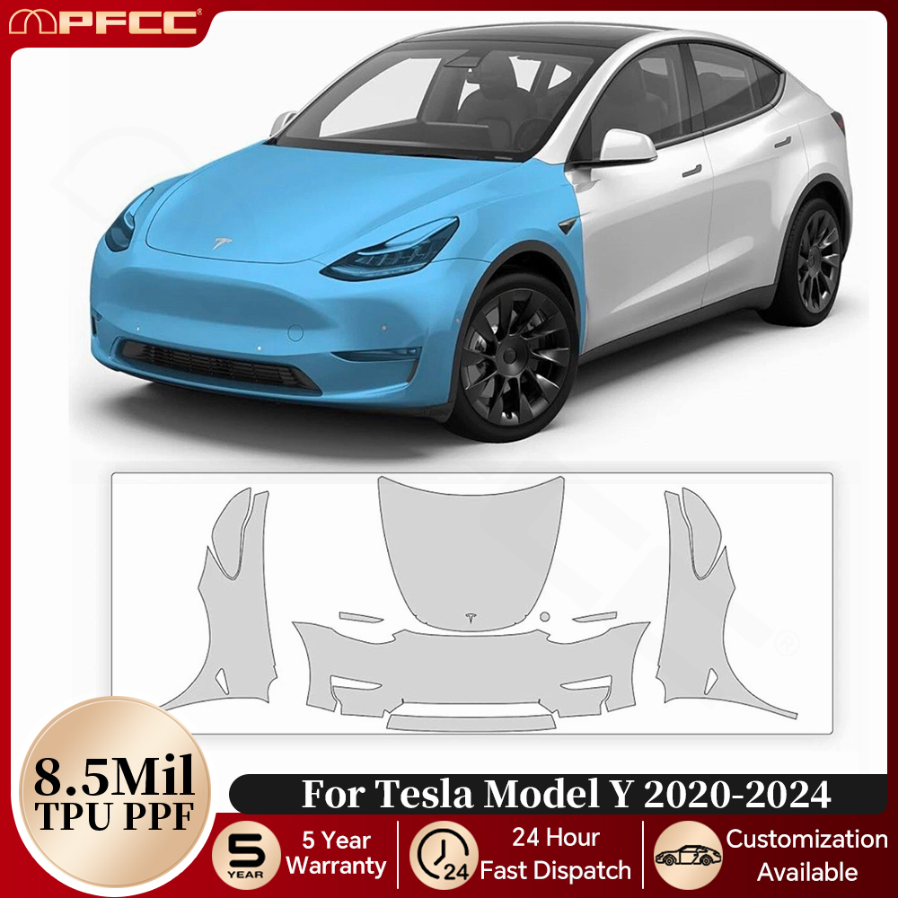 Model Kit Manual - テスラ モデルY 2020-2024用 カット済みPPF 9ミルTPU塗装保護フィルム フルキット
