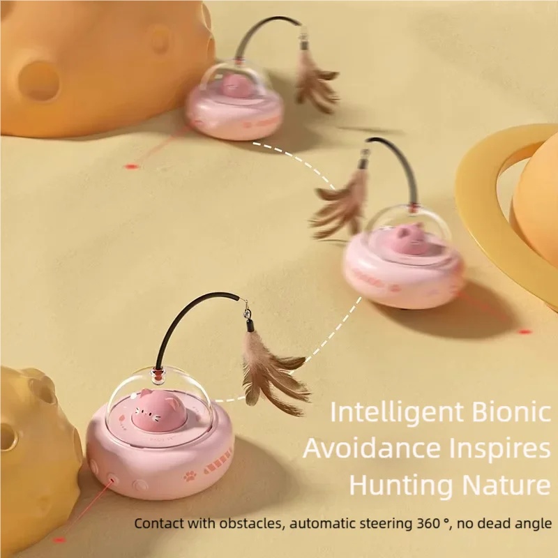 電動UFOスマートティーザー猫用おもちゃ、ベル付きインタラク - Model Kit Ufo のレビューと価格