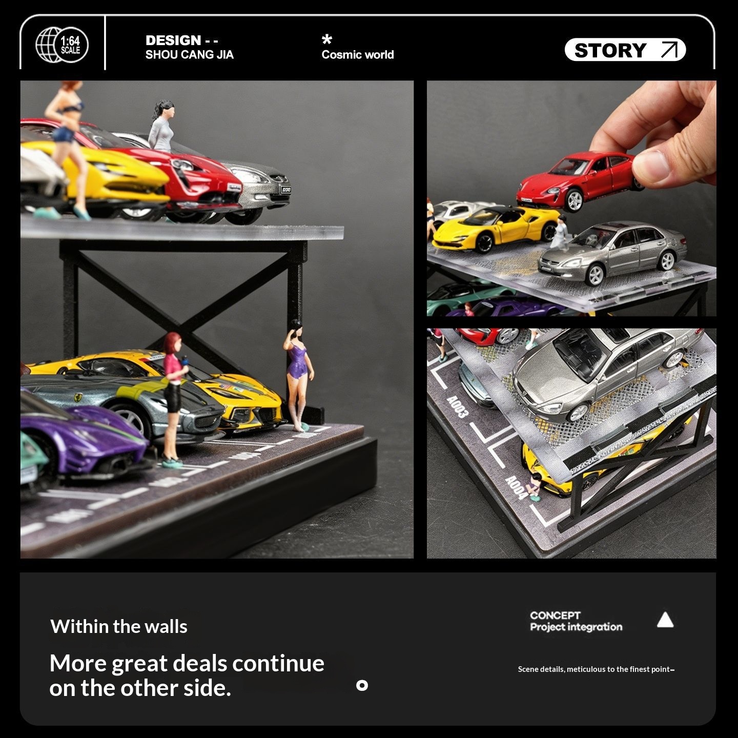 コレクター 1:64 スケール 2 階建て駐車場ジオラマ – - Model Kit Diorama のレビューと価格