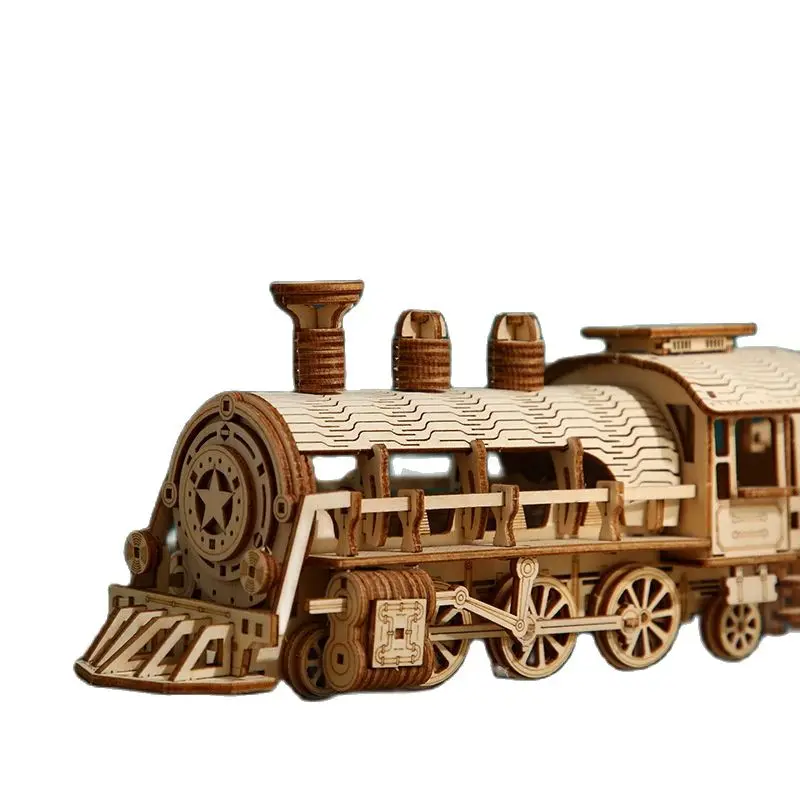 3D パズル可動クラシック蒸気機関車、車、ジープ、トラック組 - Model Kit Locomotive のレビューと価格