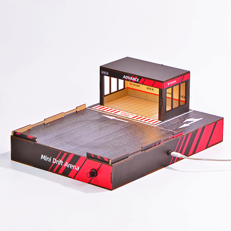 1:64スケールDIYドリフトトラックジオラマ（回転ステージ - Model Kit Toy のレビューと価格
