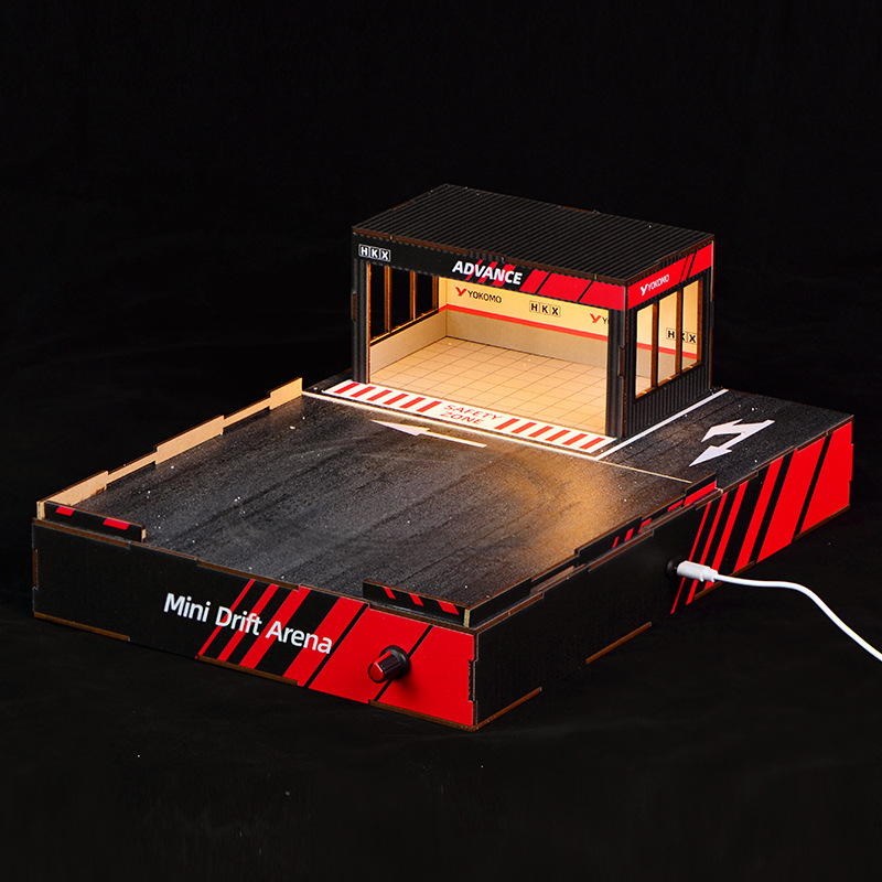 1:64スケールDIYドリフトトラックジオラマ（回転ステージ - Model Kit Toy のレビューと価格