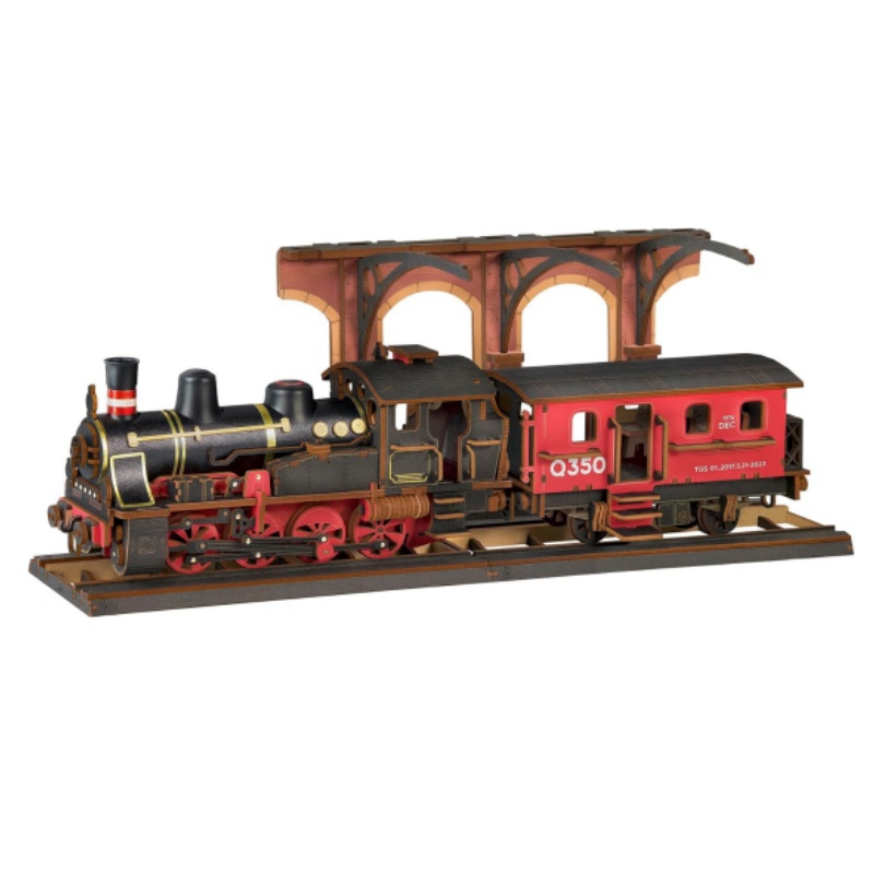 Robotime 蒸気機関車モデルキット 3D 木製パズル家 - Model Kit Locomotive のレビューと価格