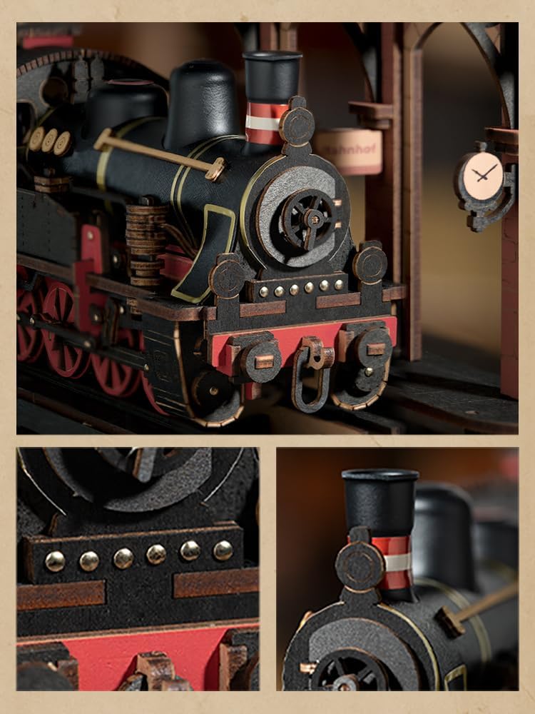 Robotime 蒸気機関車モデルキット 3D 木製パズル家 - Model Kit Locomotive のレビューと価格