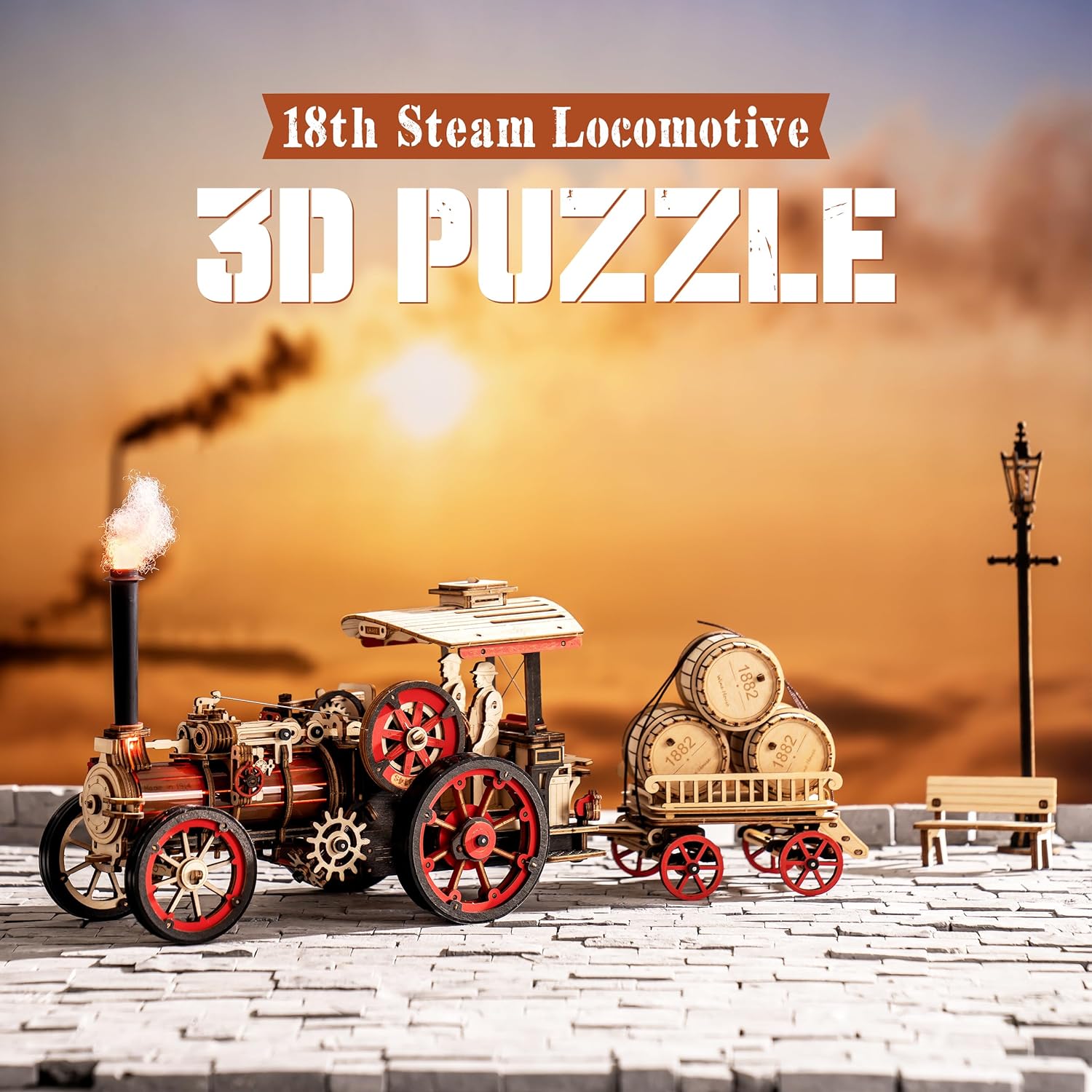 Robotime Rokr 車モデル構築キット 3D 木製パ - Model Kit Locomotive のレビューと価格