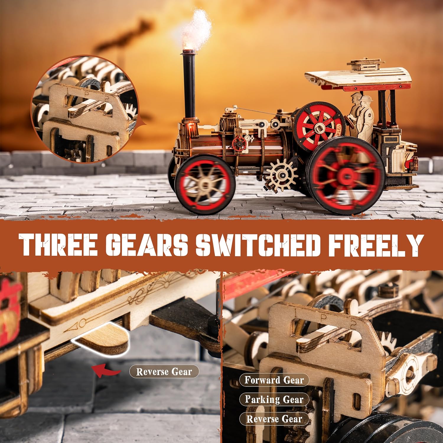 Robotime Rokr 車モデル構築キット 3D 木製パ - Model Kit Locomotive のレビューと価格