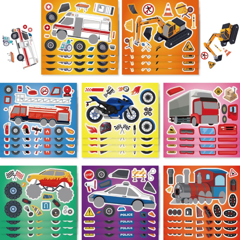 8 枚エンジニアリング車両ステッカーメイクアフェイス組み立て - Model Kit Diorama のレビューと価格