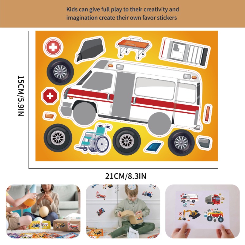 8 枚エンジニアリング車両ステッカーメイクアフェイス組み立て - Model Kit Diorama のレビューと価格