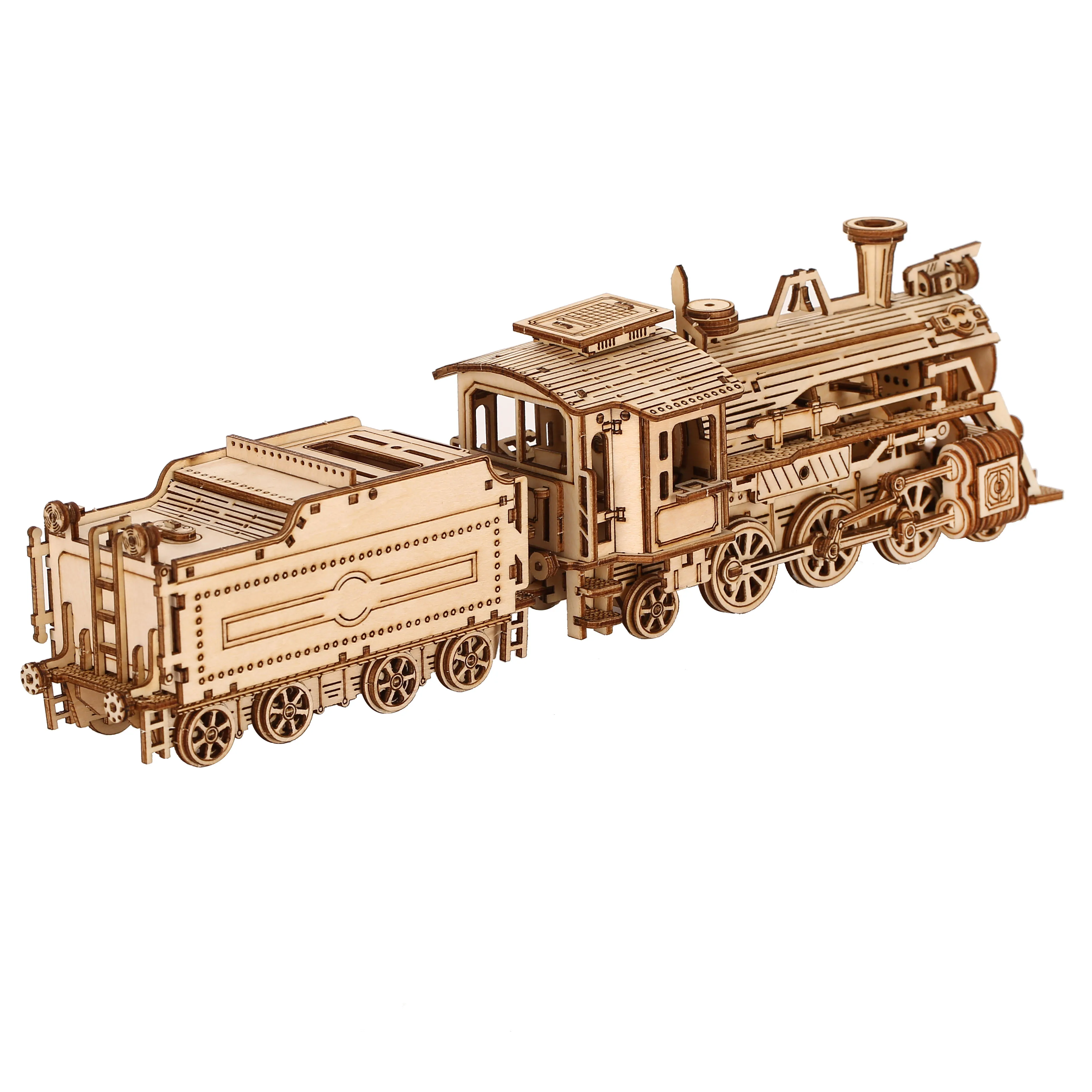 機関車 3D 木製パズル スケールモデル DIY モデルキッ - Model Kit Locomotive のレビューと価格