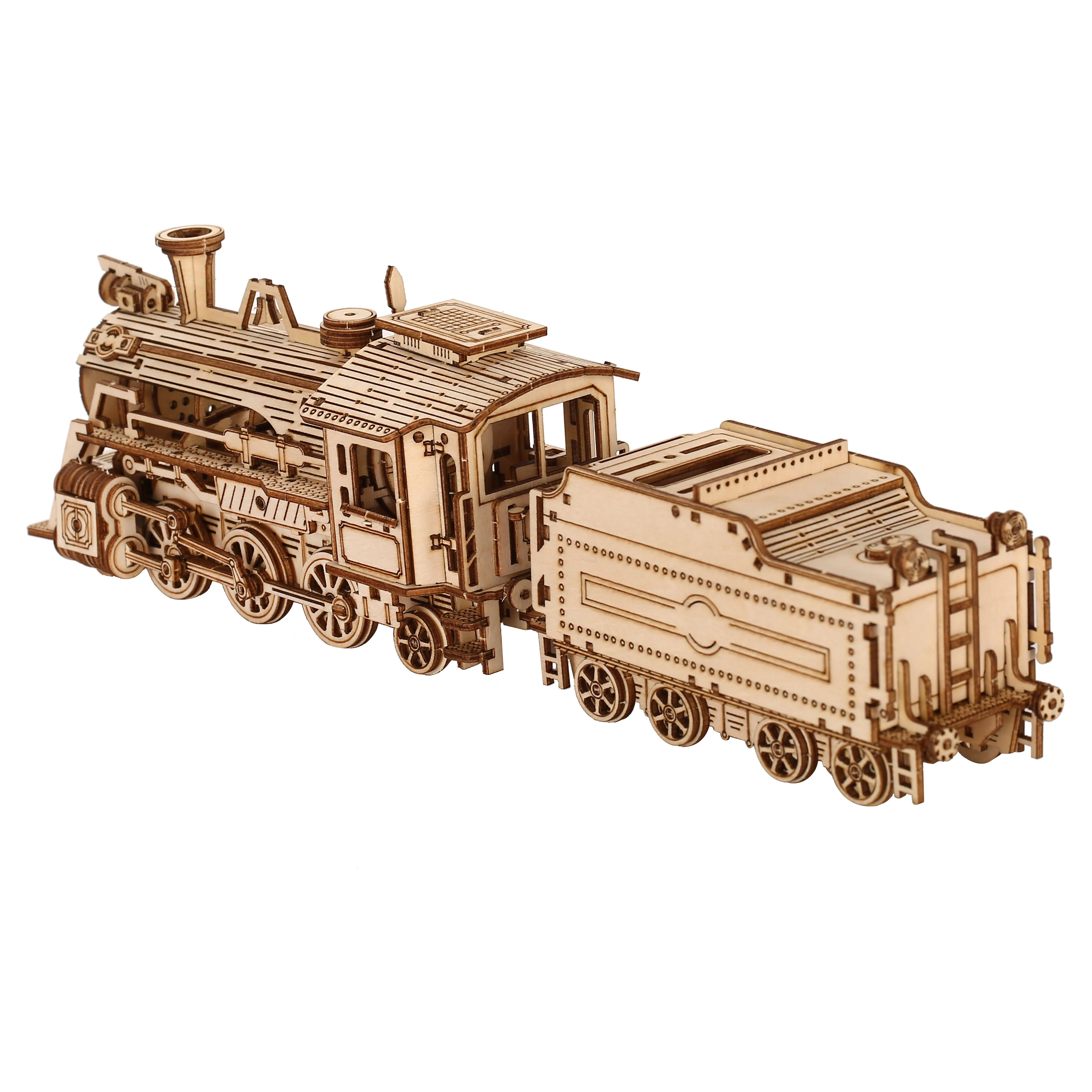 機関車 3D 木製パズル スケールモデル DIY モデルキッ - Model Kit Locomotive のレビューと価格