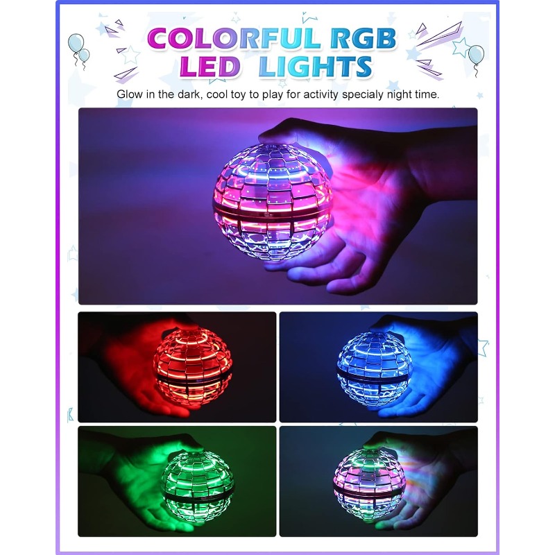 ライト付きマジックフライングオーブボール、子供向け手動ミニド - Model Kit Ufo のレビューと価格