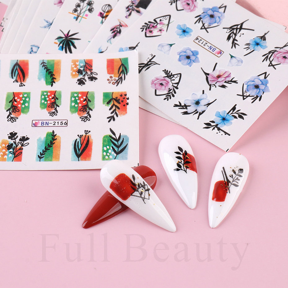 24 ピース/セット春夏ネイルステッカーウォーターデカールネ - Waterslide Decal Paper のレビューと価格